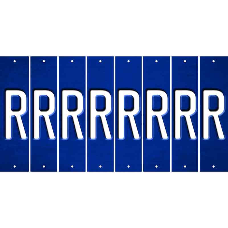 Blue Oil Rubbed Cut Fun Strips (Set of 8) S