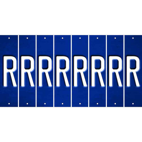 Blue Oil Rubbed Cut Fun Strips (Set of 8) S