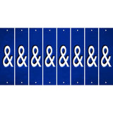Blue Oil Rubbed Cut Fun Strips (Set of 8) HEART