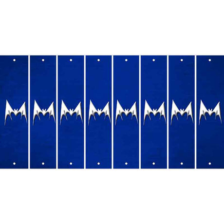 Blue Oil Rubbed Cut Fun Strips (Set of 8) BEAR