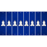 Blue Oil Rubbed Cut Fun Strips (Set of 8) BASEBALL