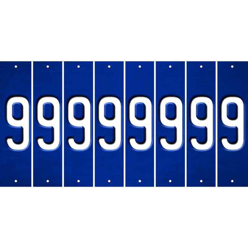 Blue Oil Rubbed Cut Fun Strips (Set of 8) BLANK