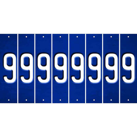 Blue Oil Rubbed Cut Fun Strips (Set of 8) BLANK