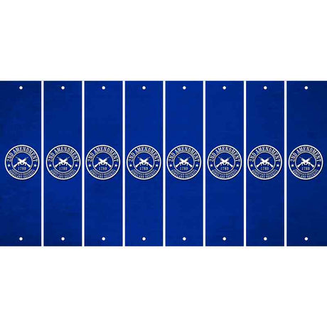 Blue Oil Rubbed Cut Fun Strips (Set of 8) ACOUSTIC GUITAR