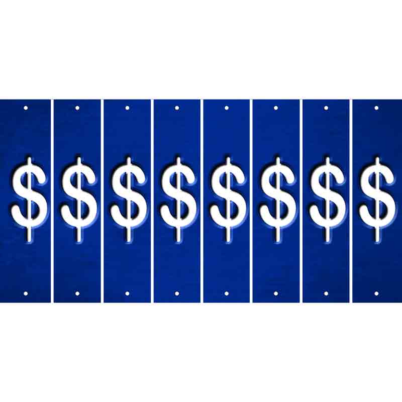 Blue Oil Rubbed Cut Fun Strips (Set of 8) #