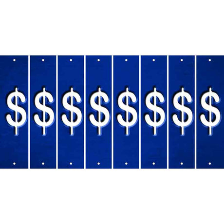 Blue Oil Rubbed Cut Fun Strips (Set of 8) #