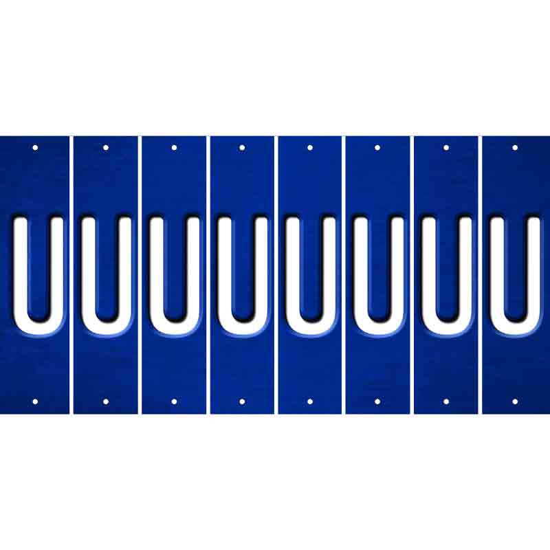 Blue Oil Rubbed Cut Fun Strips (Set of 8) V