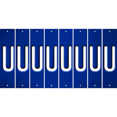 Blue Oil Rubbed Cut Fun Strips (Set of 8) V