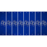 Blue Oil Rubbed Cut Fun Strips (Set of 8) FLIP FLOPS