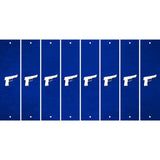 Blue Oil Rubbed Cut Fun Strips (Set of 8) HANDGUN
