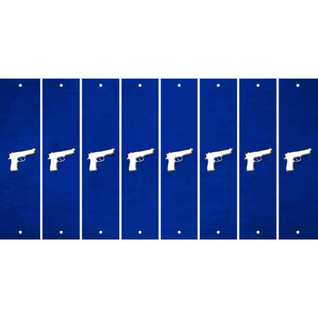 Blue Oil Rubbed Cut Fun Strips (Set of 8) HANDGUN