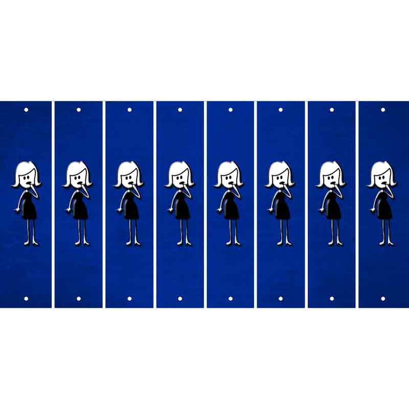 Blue Oil Rubbed Cut Fun Strips (Set of 8) MOM