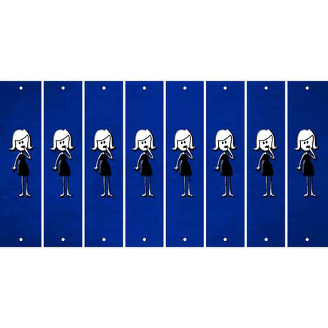 Blue Oil Rubbed Cut Fun Strips (Set of 8) MOM