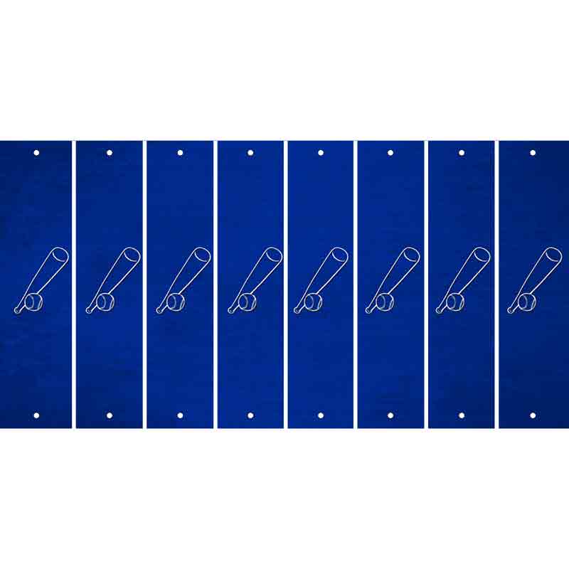 Blue Oil Rubbed Cut Fun Strips (Set of 8) BASKETBALL