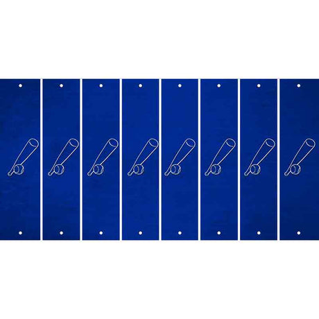 Blue Oil Rubbed Cut Fun Strips (Set of 8) BASKETBALL
