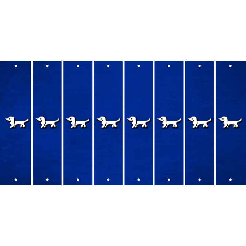 Blue Oil Rubbed Cut Fun Strips (Set of 8) DOG