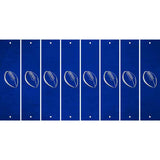 Blue Oil Rubbed Cut Fun Strips (Set of 8) FOOTBALL