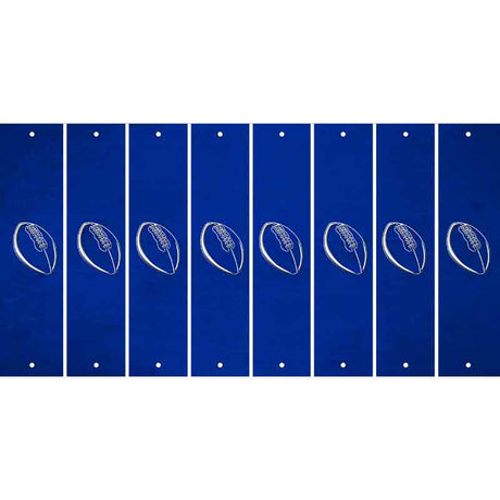 Blue Oil Rubbed Cut Fun Strips (Set of 8) FOOTBALL