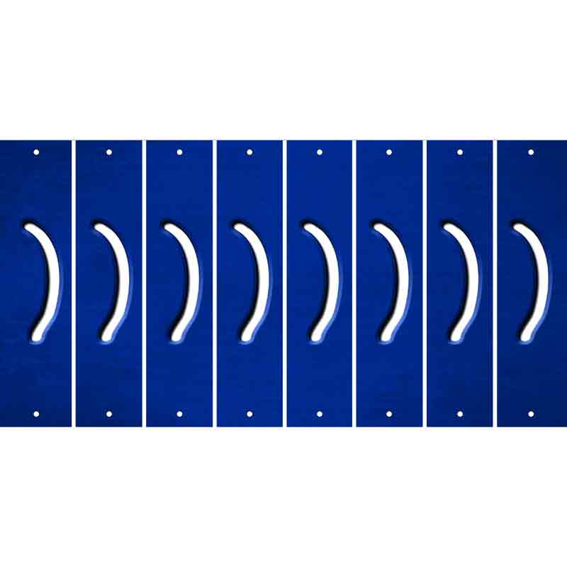 Blue Oil Rubbed Cut Fun Strips (Set of 8) 2ND AMENDMENT