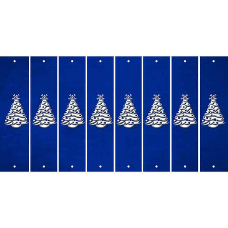 Blue Oil Rubbed Cut Fun Strips (Set of 8) CHRISTMAS TREE