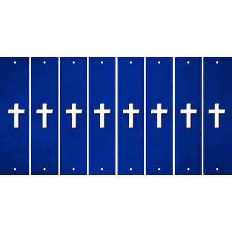 Blue Oil Rubbed Cut Fun Strips (Set of 8) CROSS