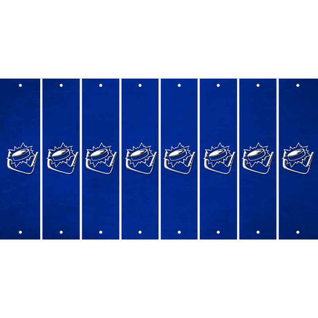 Blue Oil Rubbed Cut Fun Strips (Set of 8) HOCKEY PUCK