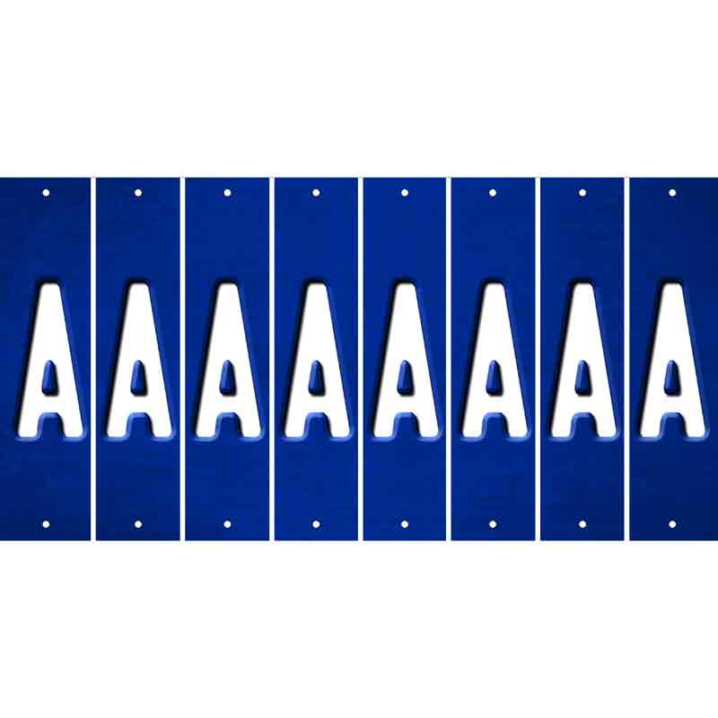 Blue Oil Rubbed Cut Fun Strips (Set of 8) B