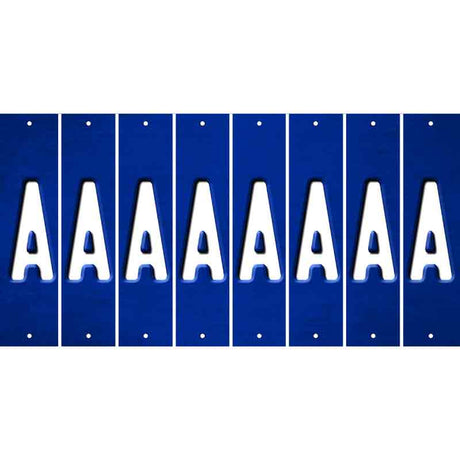 Blue Oil Rubbed Cut Fun Strips (Set of 8) B