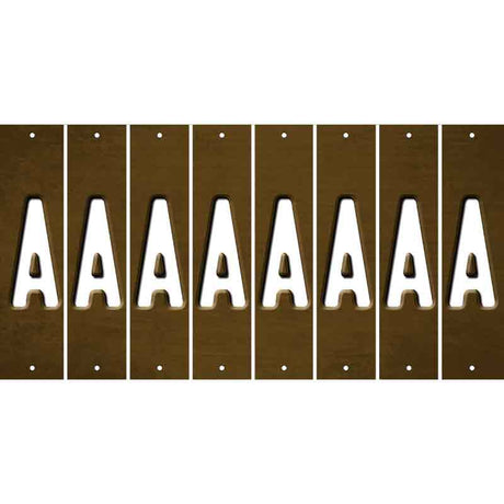 Brown Oil Rubbed Cut Fun Strips (Set of 8) B