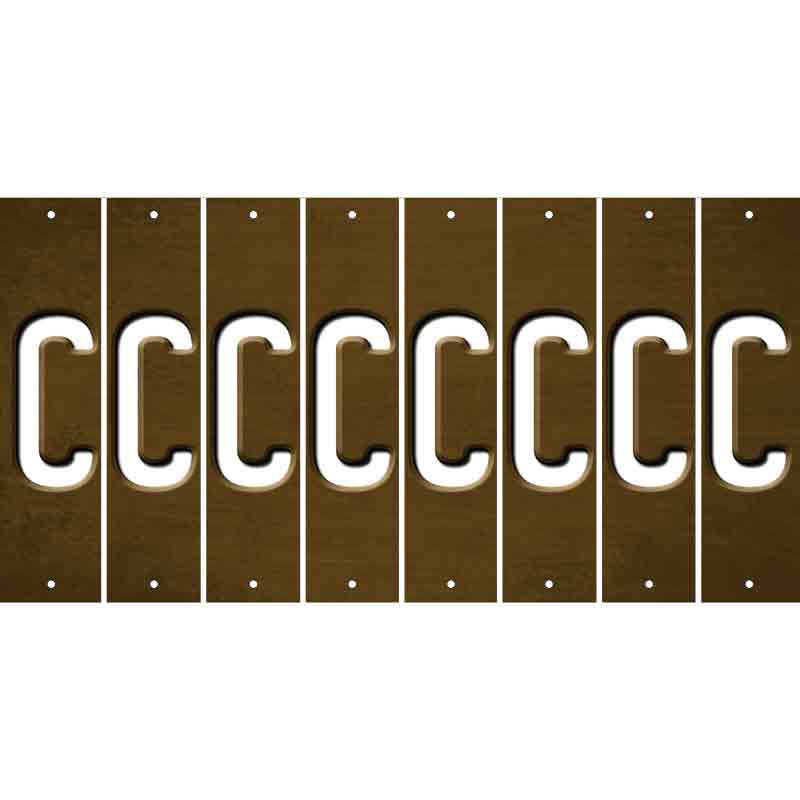 Brown Oil Rubbed Cut Fun Strips (Set of 8) D