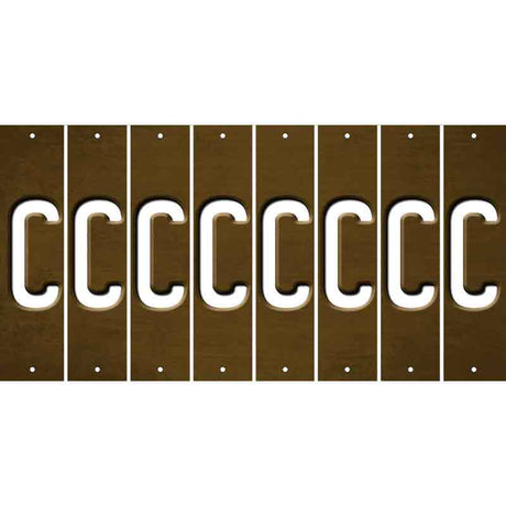 Brown Oil Rubbed Cut Fun Strips (Set of 8) D