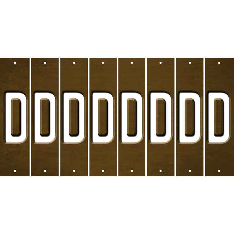 Brown Oil Rubbed Cut Fun Strips (Set of 8) E