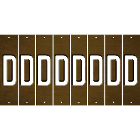 Brown Oil Rubbed Cut Fun Strips (Set of 8) E