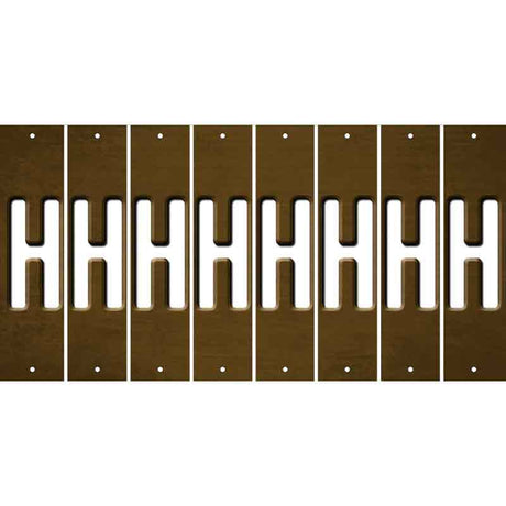 Brown Oil Rubbed Cut Fun Strips (Set of 8) I