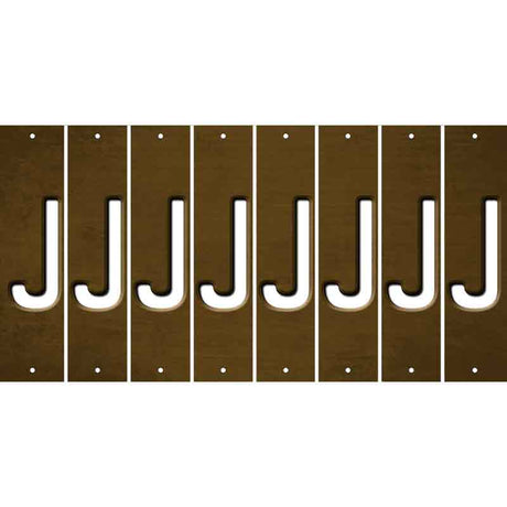 Brown Oil Rubbed Cut Fun Strips (Set of 8) K