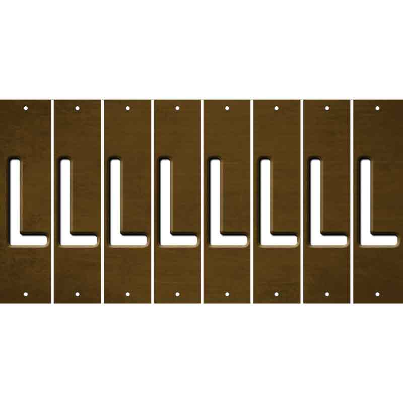 Brown Oil Rubbed Cut Fun Strips (Set of 8) M