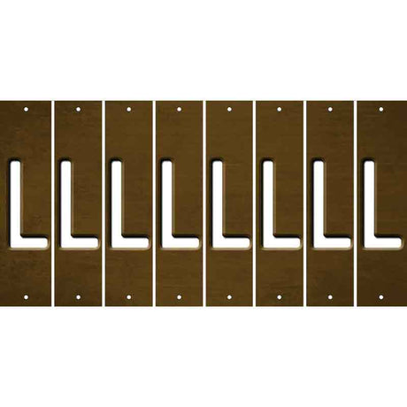 Brown Oil Rubbed Cut Fun Strips (Set of 8) M