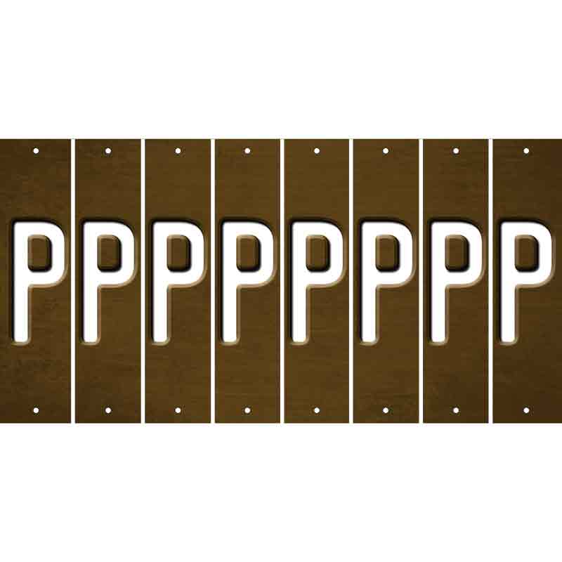 Brown Oil Rubbed Cut Fun Strips (Set of 8) Q