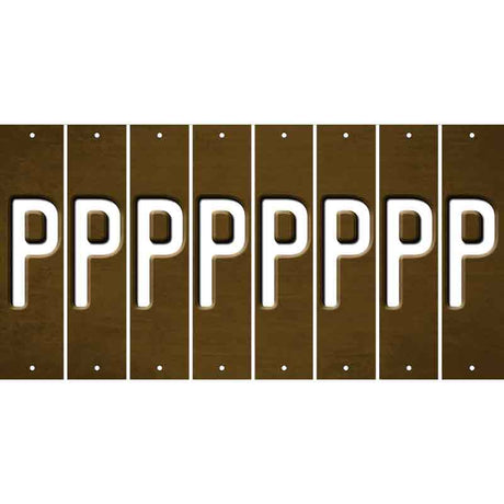 Brown Oil Rubbed Cut Fun Strips (Set of 8) Q