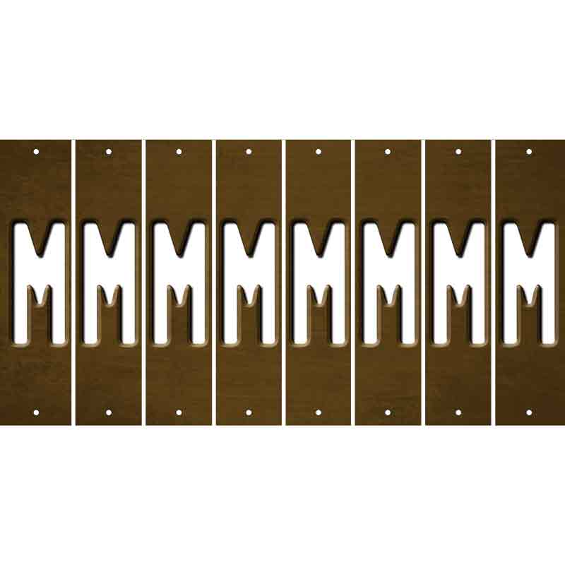 Brown Oil Rubbed Cut Fun Strips (Set of 8) N