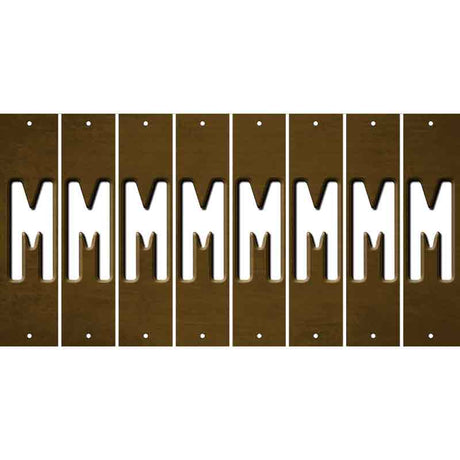 Brown Oil Rubbed Cut Fun Strips (Set of 8) N