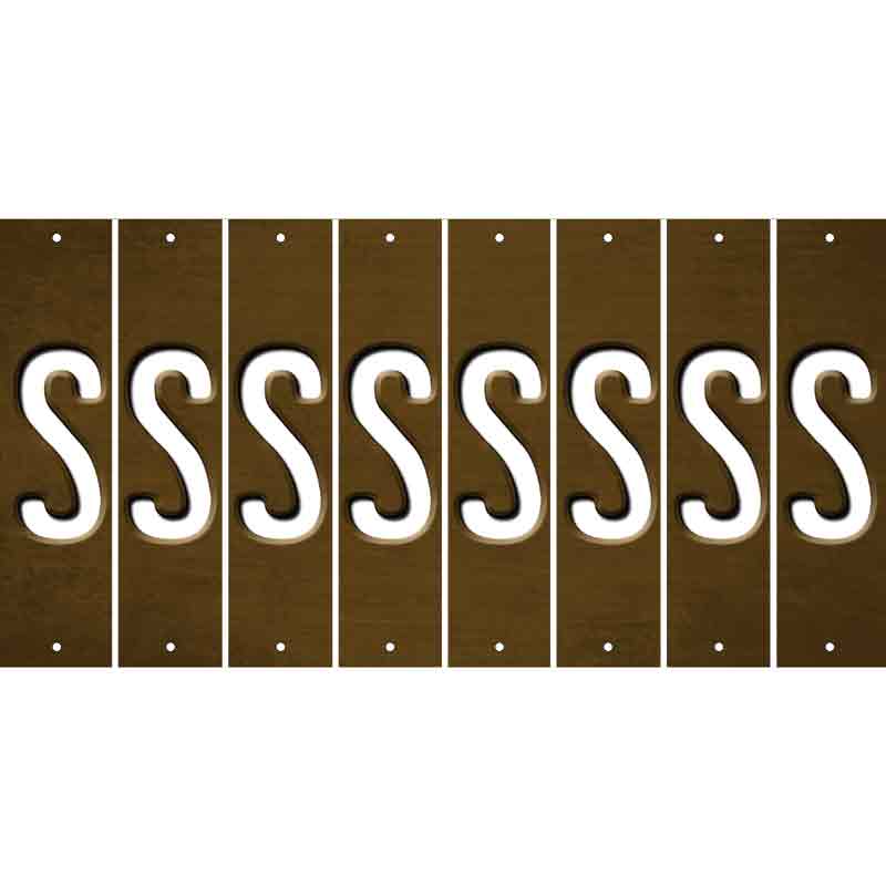 Brown Oil Rubbed Cut Fun Strips (Set of 8) T