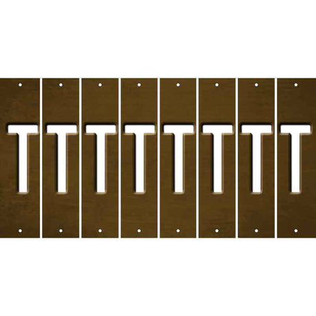 Brown Oil Rubbed Cut Fun Strips (Set of 8) U