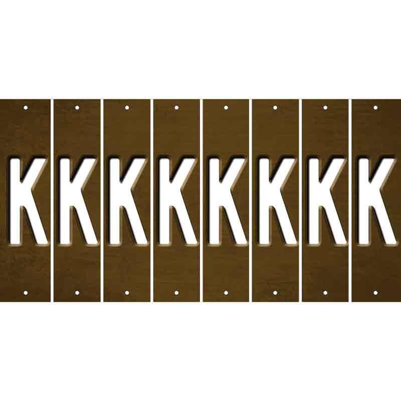 Brown Oil Rubbed Cut Fun Strips (Set of 8) L