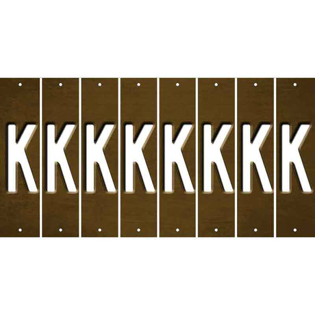 Brown Oil Rubbed Cut Fun Strips (Set of 8) L