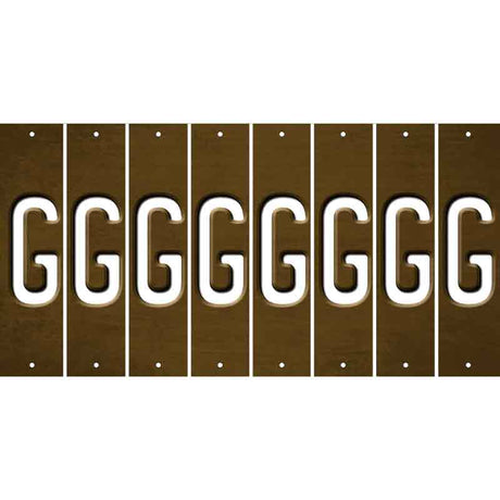 Brown Oil Rubbed Cut Fun Strips (Set of 8) H