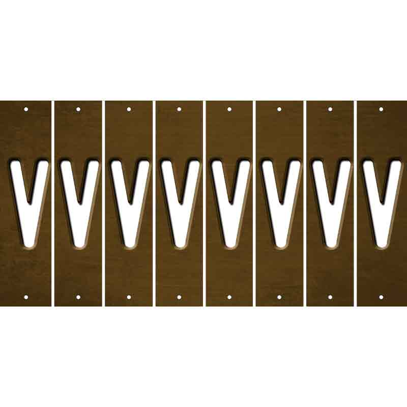 Brown Oil Rubbed Cut Fun Strips (Set of 8) W