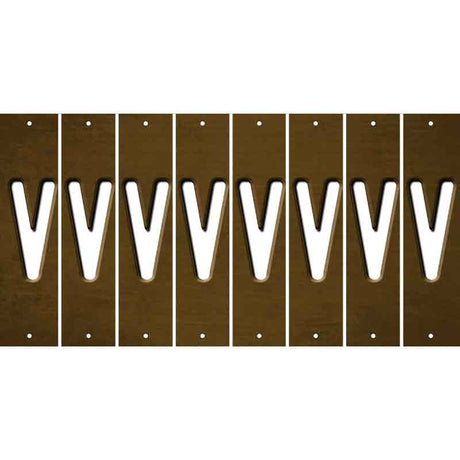 Brown Oil Rubbed Cut Fun Strips (Set of 8) W