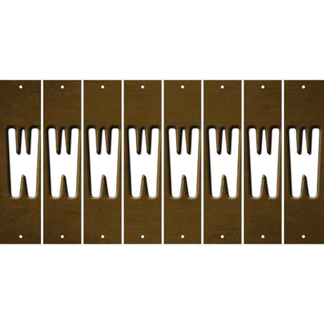 Brown Oil Rubbed Cut Fun Strips (Set of 8) X