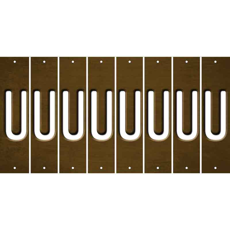 Brown Oil Rubbed Cut Fun Strips (Set of 8) V